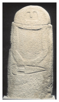 Statua stele maschile Pontevecchio VI (Età del Rame) Pontevecchio (MS)