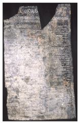 Tabula alimetaria dei Ligures Baebiani Museo Nazionale Romano Macchia di Circello (BN)